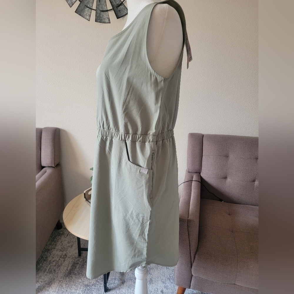 Ascend Stretch Woven Dress for Ladies - Seagrass Outdoor Dress - PSmall.. - Picture 6 of 16
